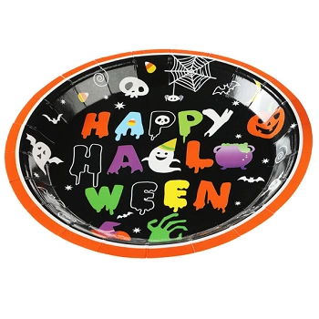 Prato Papel Halloween Happy 18cm Ref.mr063