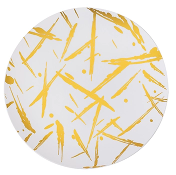 Prato Sobr Brc Estampa Dour 6un B0936 Silver Plastic