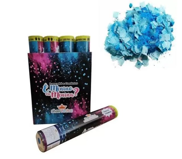 Lanca Conf Po E Pap Cha Revelacao Az Lcn025 Silver Plastic