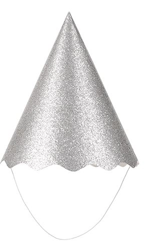 Chapeu Papel Metal Prata 8un Refmh011 Silver Plastic