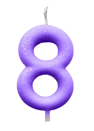 Vela Candy Color Roxo Lil