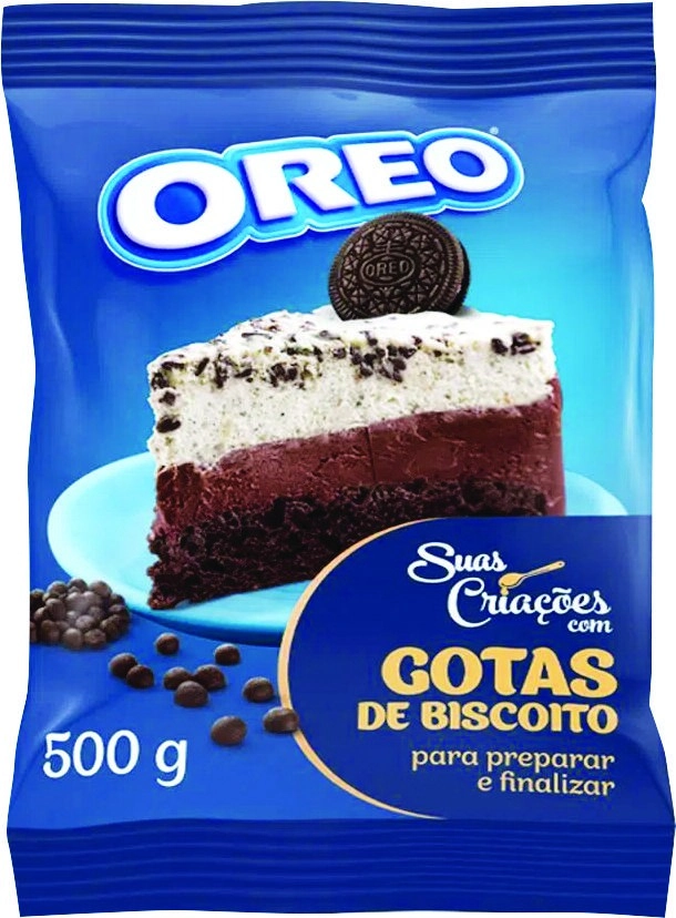 Biscoito Gotas Oreo Lacta Suas Criações Pacote 500g