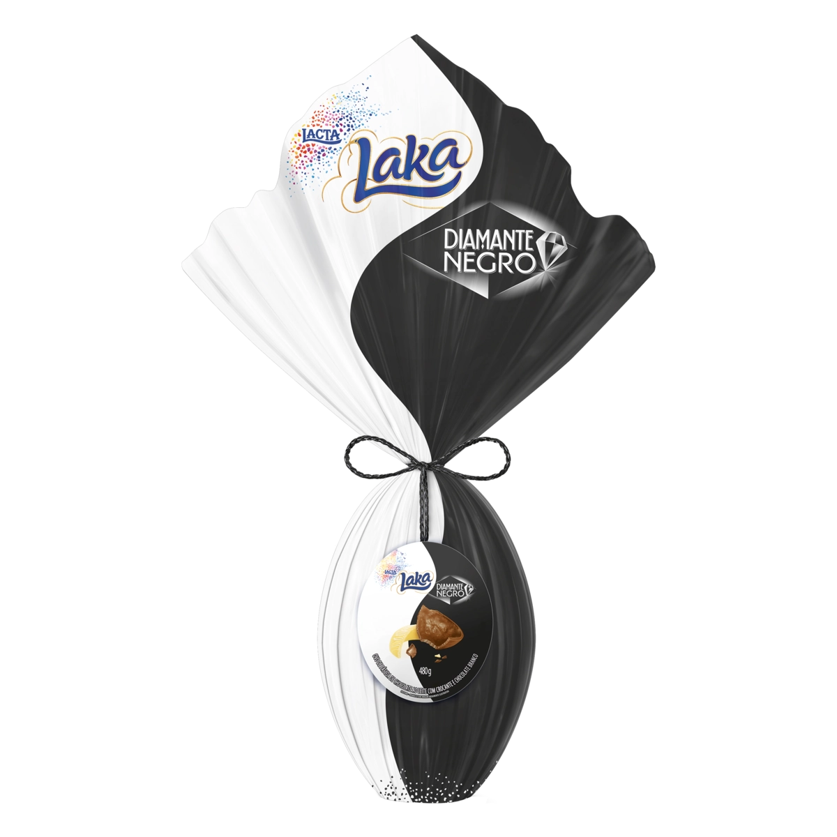 Ovo De Páscoa Laka E Diamante Negro Lacta 480g