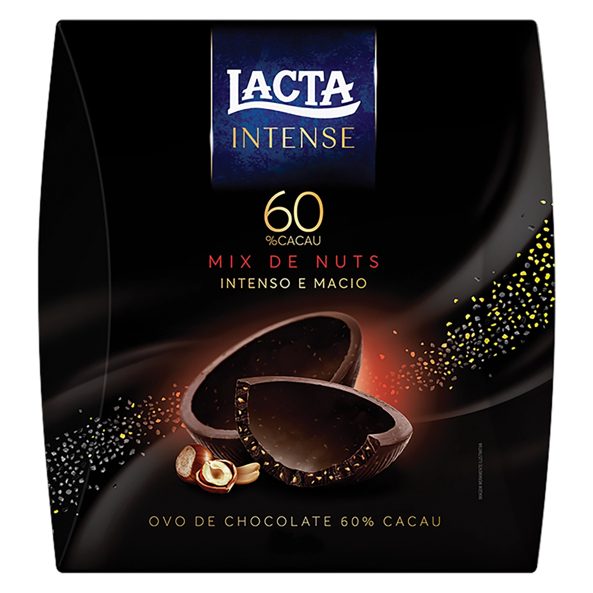 Ovo De Páscoa Mix De Nuts 60 Cacau Lacta Intense Caixa 300g