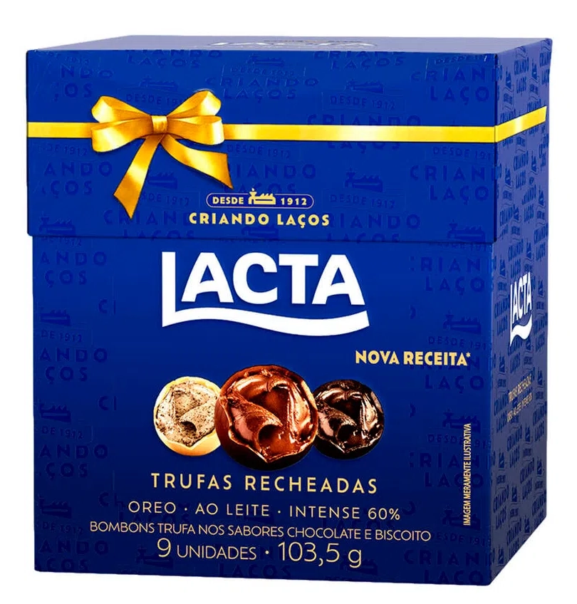 Trufa De Chocolate Sortida Lacta Caixa 103,5g 9 Unidades