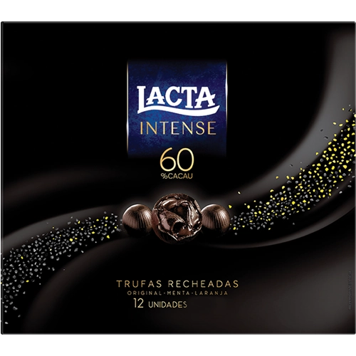 Trufa De Chocolate 60 Cacau Sortida Lacta Intense Caixa 138g 12 Unidades