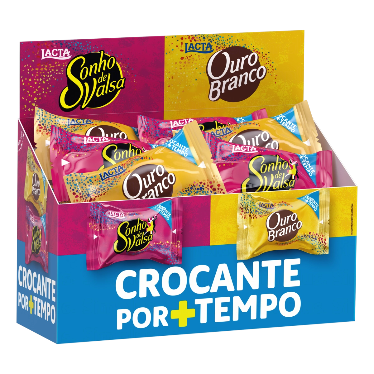 Bombom Wafer Sonho De Valsa Ouro Branco Lacta Caixa 500g 25 Unidades