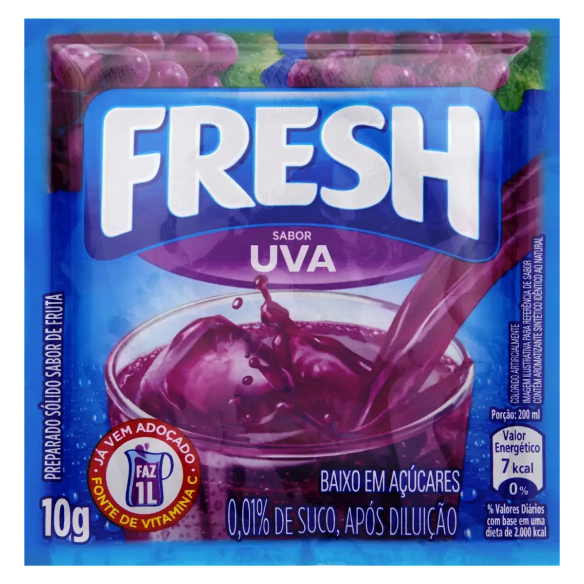 Refresco Em Pó Uva Fresh Pacote 15g