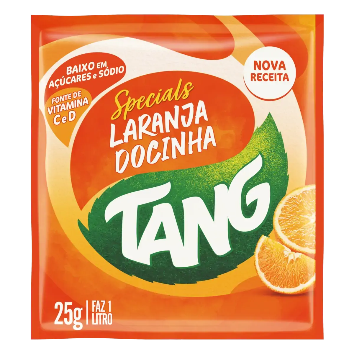 Refresco Em Pó Laranja Docinha Tang Pacote 18g