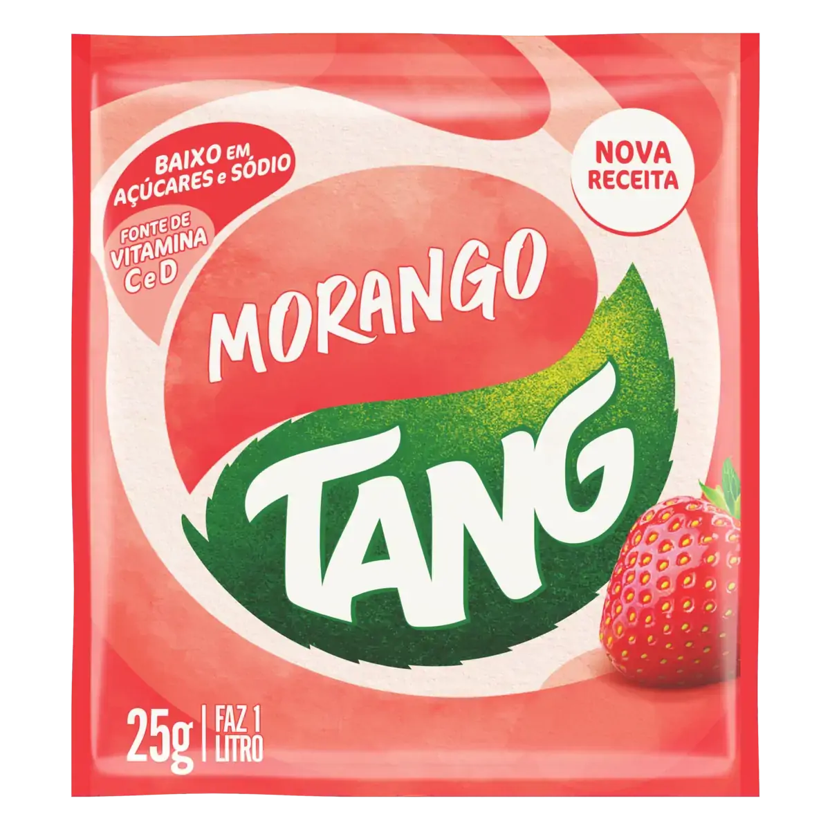 Refresco Em Pó Morango Tang Pacote 18g
