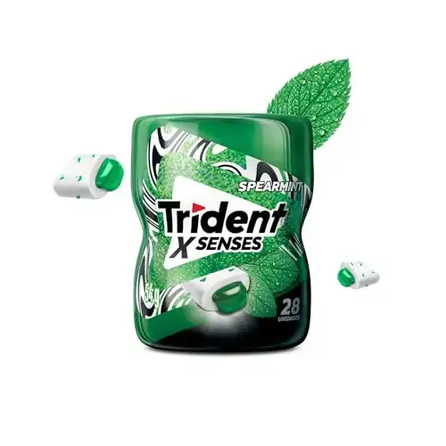 Goma De Mascar Spearmint Trident X Senses Pote 54g 28 Unidades