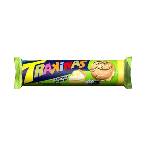Biscoito Recheio Tortinha De Limão Trakinas Pacote 126g