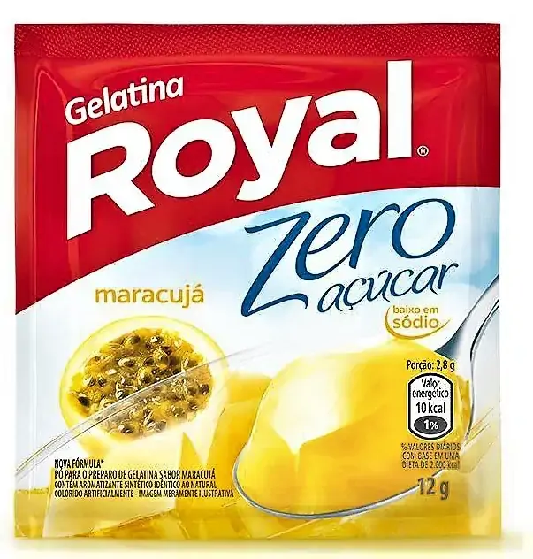 Gelatina Pó Maracujá Zero Açúcar Royal Pacote 12g