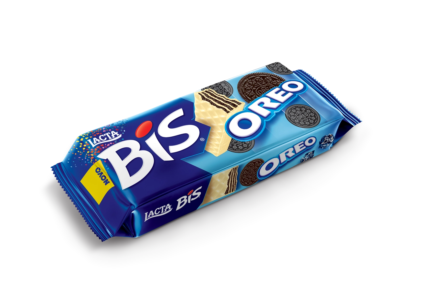 Wafer Oreo Cobertura Chocolate Branco Lacta Bis Pacote 100,8g