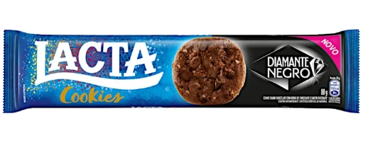 Biscoito Cookie Diamante Negro Lacta Pacote 80g