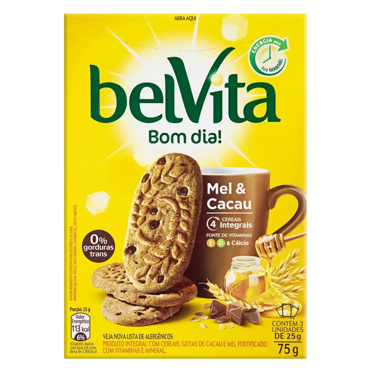Biscoito Belvita Mel 3 X 30g