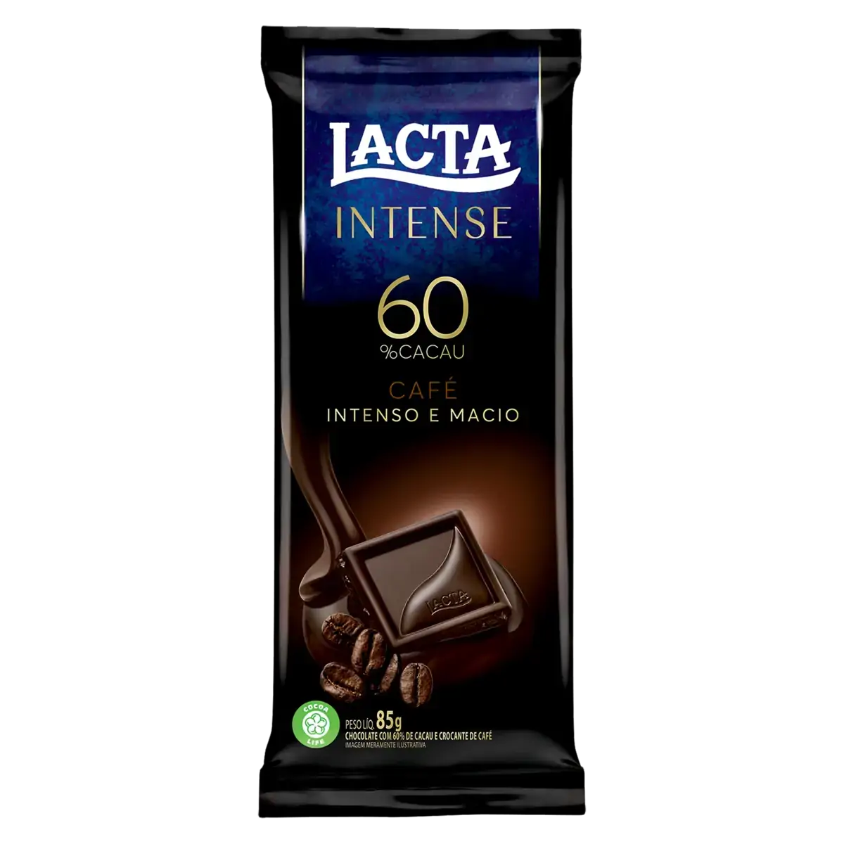 Chocolate 60 Cacau Café Lacta Intense Pacote 85g