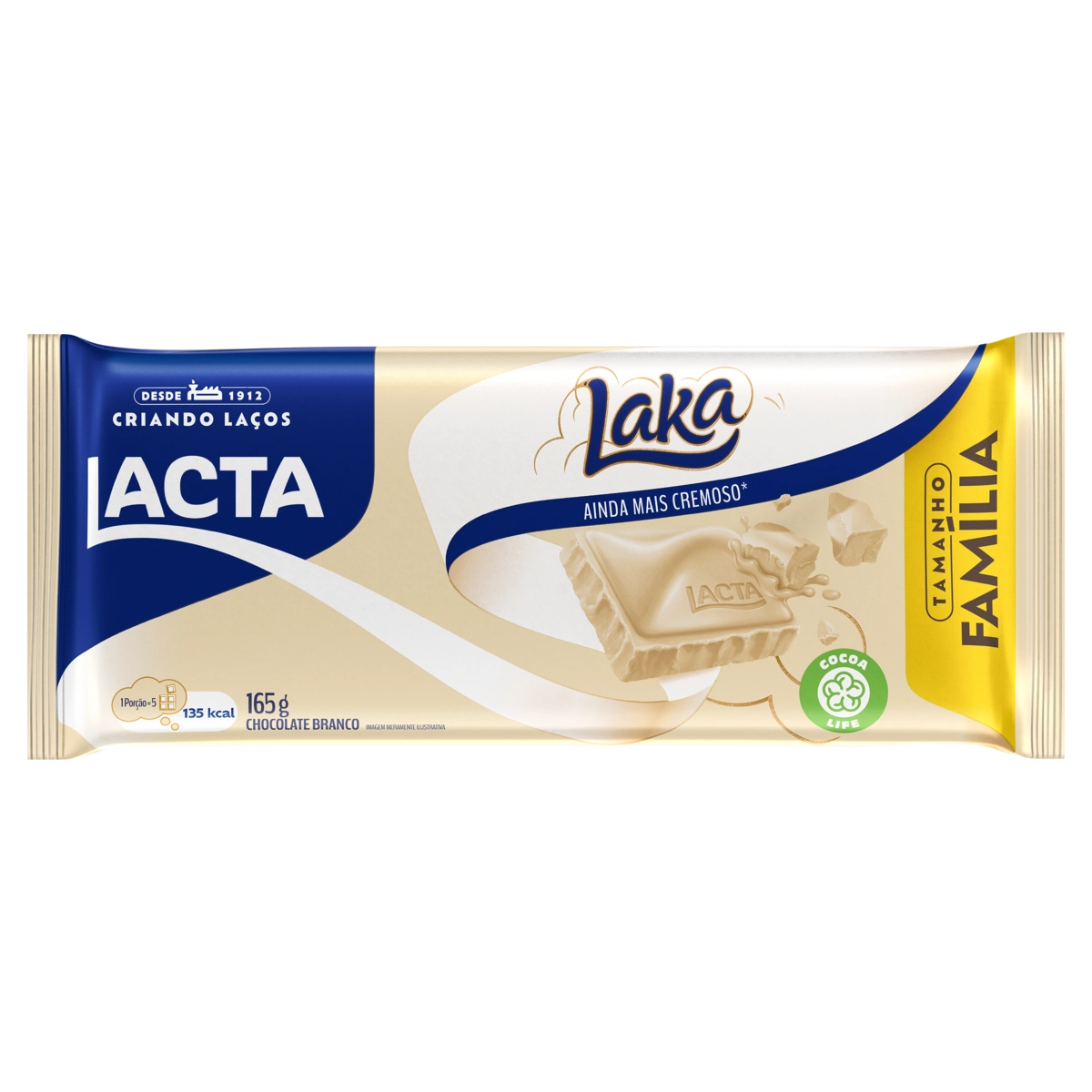 Chocolate Branco Lacta Laka Pacote 165g Tamanho Família