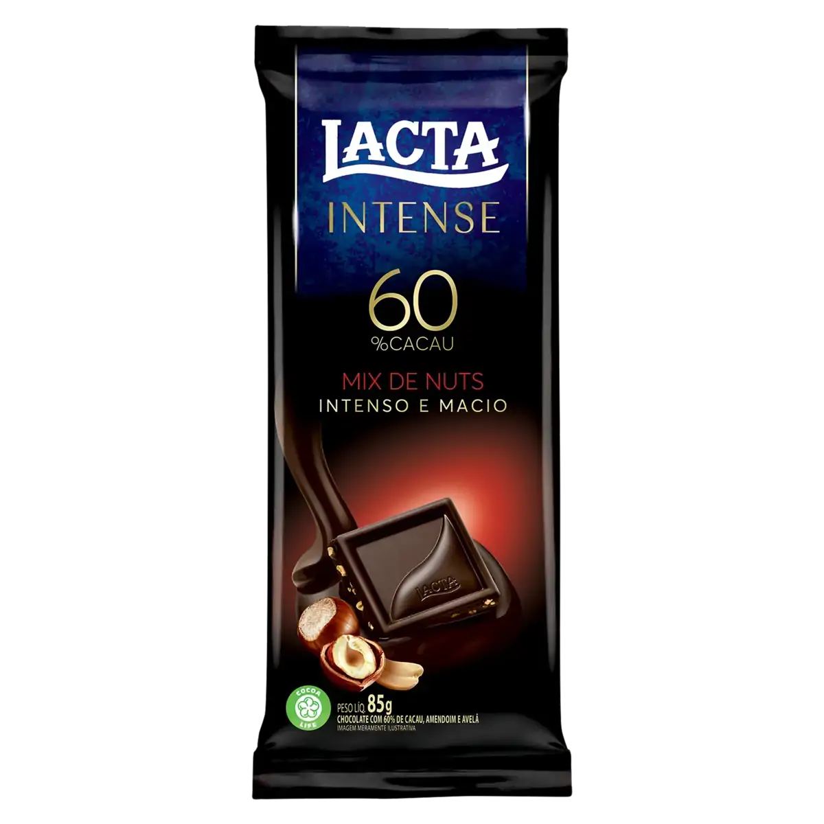 Choc.lacta Intense 60 Mix De Nuts 85gr