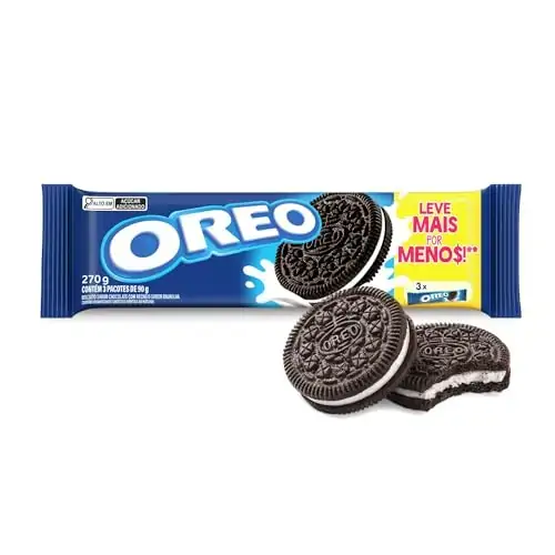 Pack Biscoito Original Batman Oreo Pacote 270g 3 Unidades Leve Mais Pague Menos