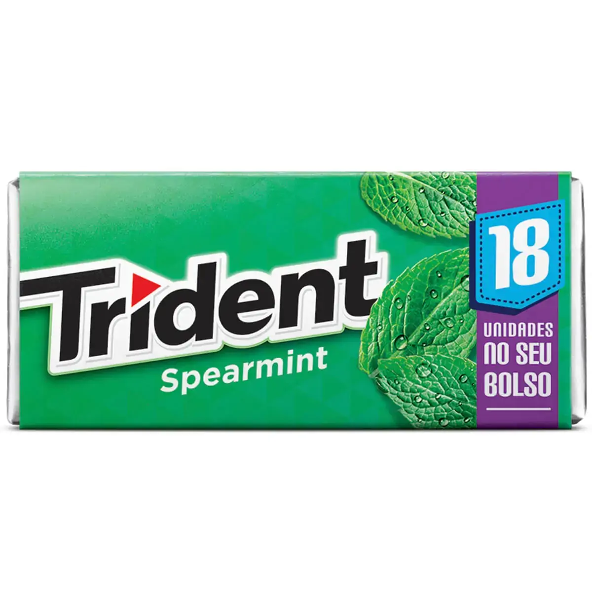 Goma De Mascar Menta Zero Açúcar Trident Caixa 30,6g 18 Unidades