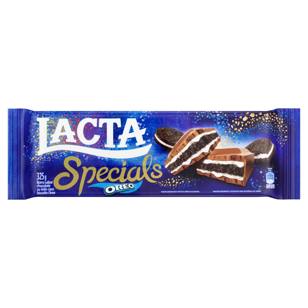 Chocolate Ao Leite Com Biscoito Oreo Lacta Specials Pacote 325g