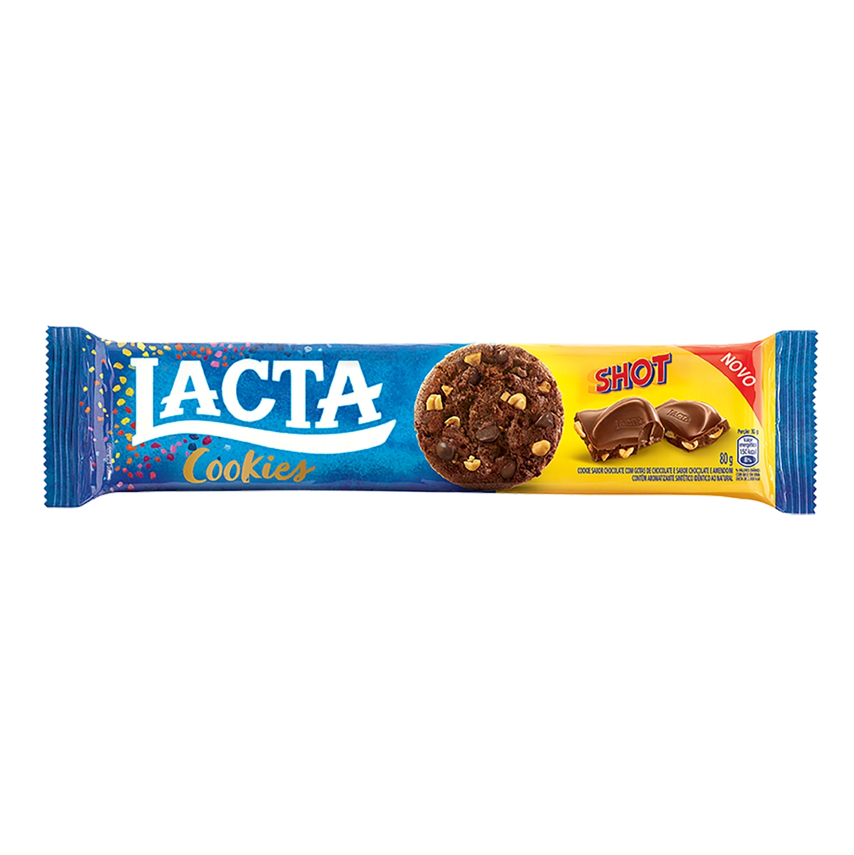 Biscoito Cookie Shot Lacta Pacote 80g