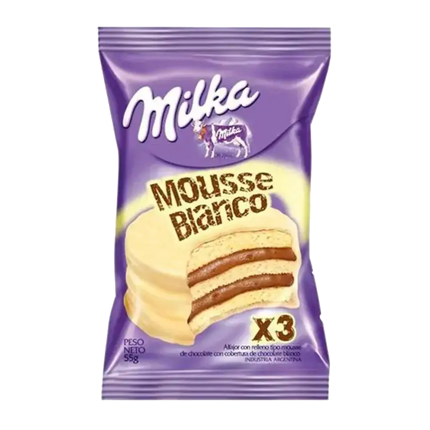 Bisc Milka Alfajor Mousse Branco 55g
