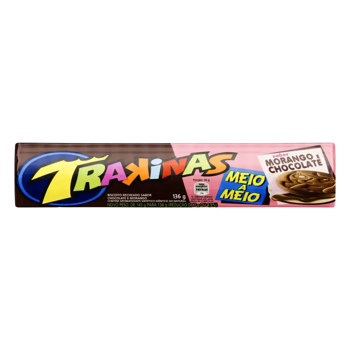 Kraft Foods Trakinas Chocolate E Morango 154 G