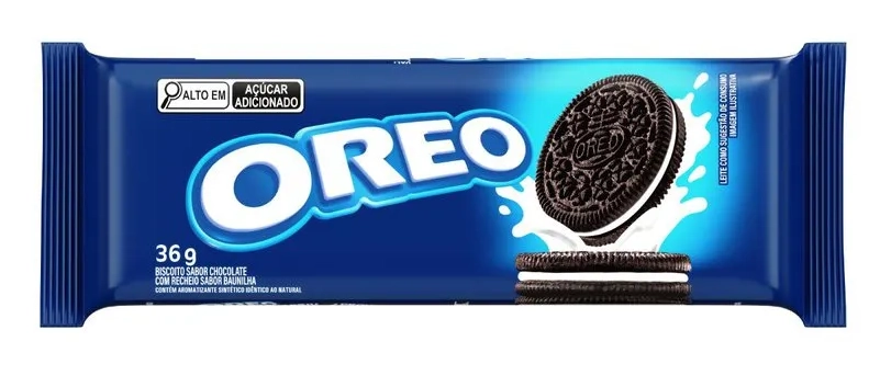 Biscoito Chocolate Recheio Baunilha Oreo Pacote 36g