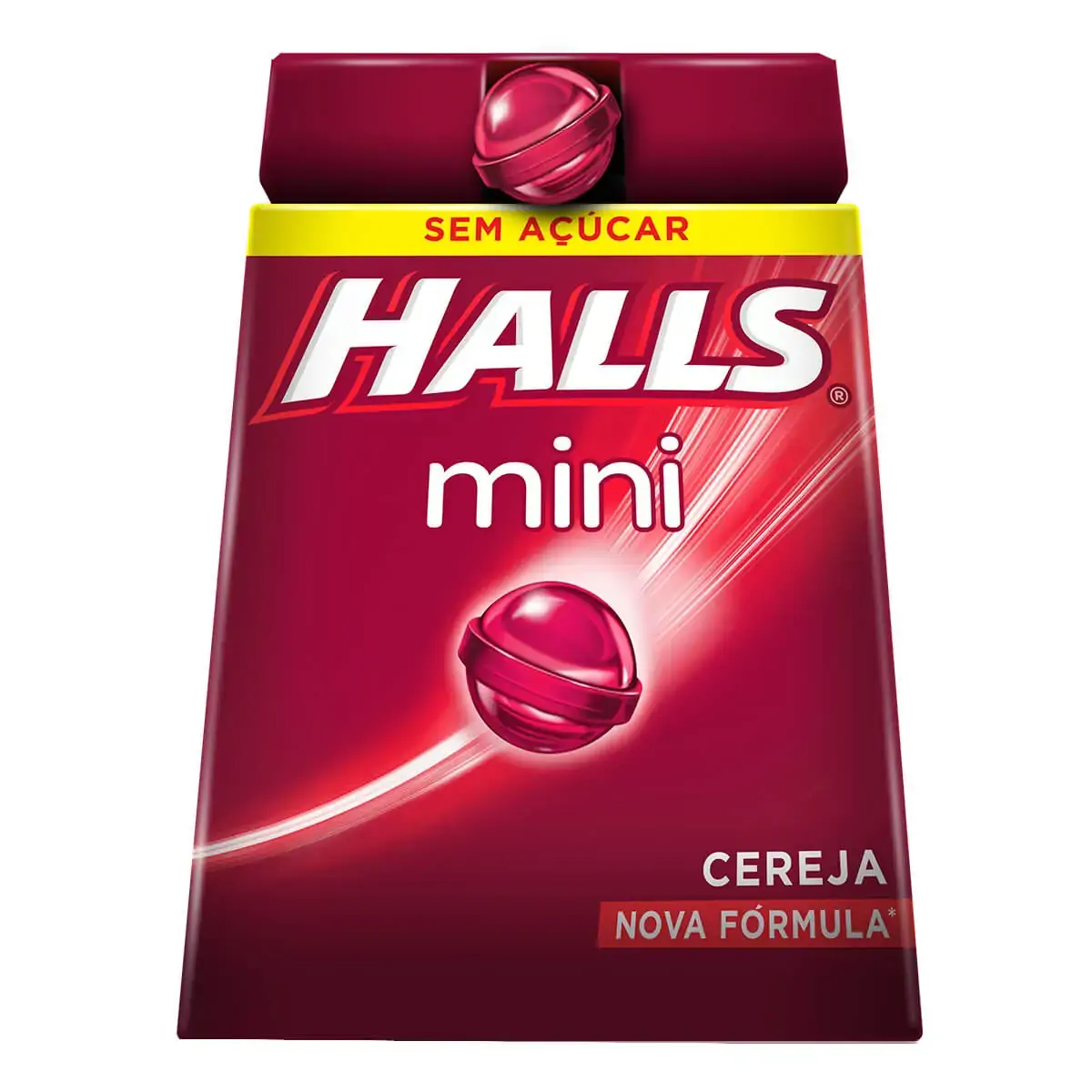 Bala Cereja Zero Açúcar Halls Mini Caixa 15g