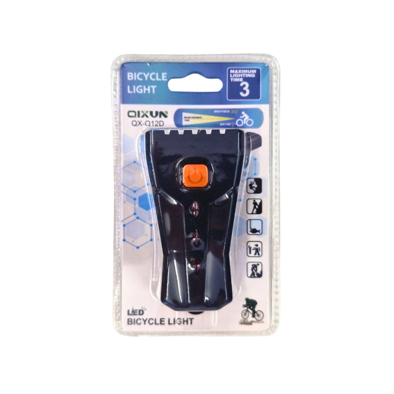 Lanterna Bicicleta Frontal Led 9cm Jm617 Banana Toys