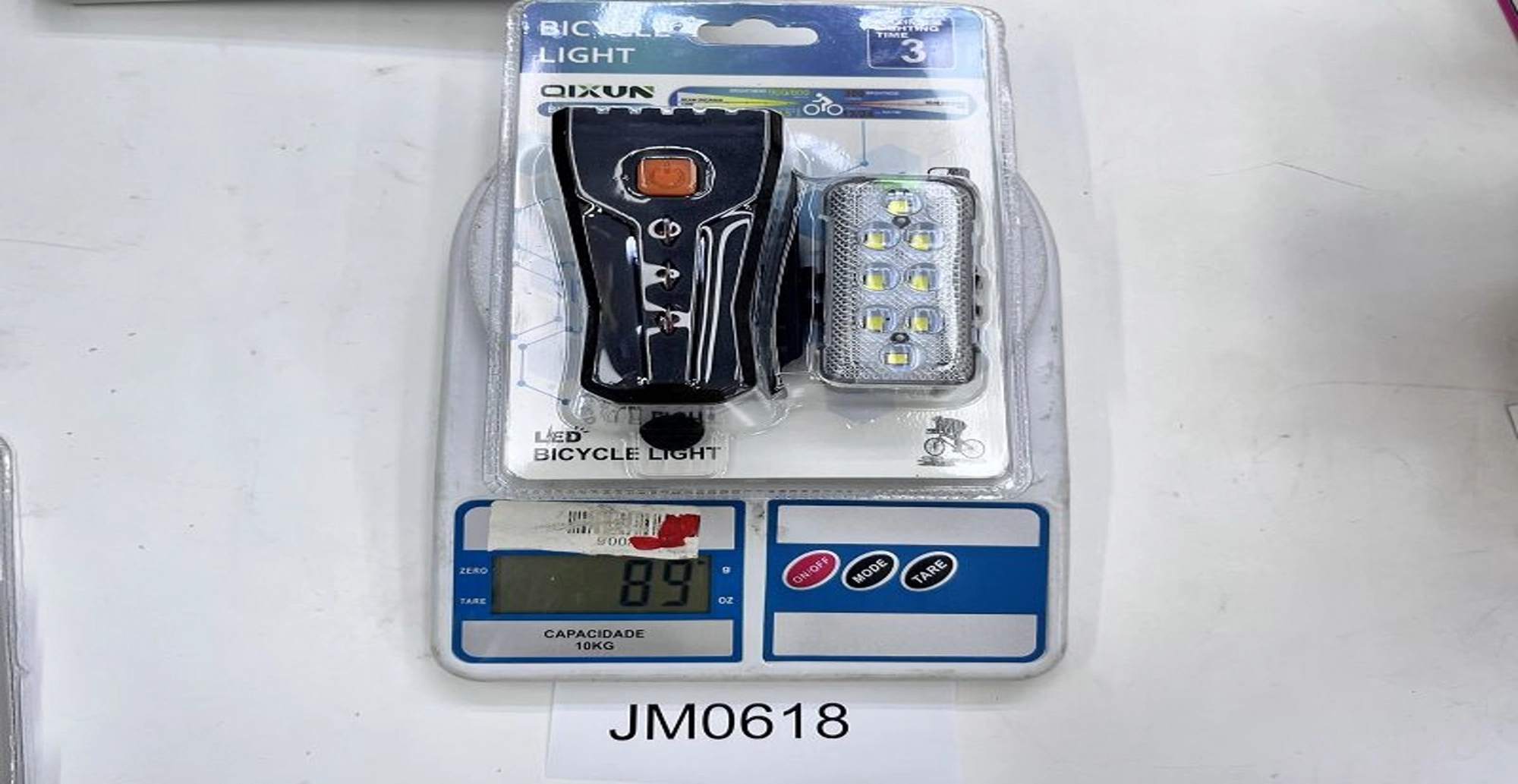 Lanterna Bicicleta Frontal Traseira Led 9x7.3cm Jm618 Banana Toys
