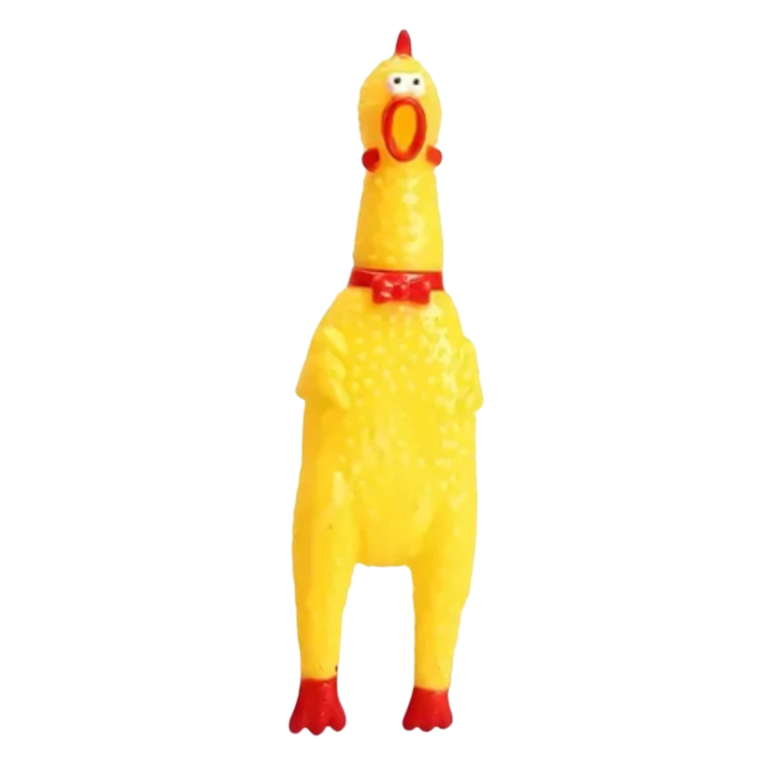 Brinquedo Pet Borracha Frango Amarelo 16cm P100 197 Banana Toys
