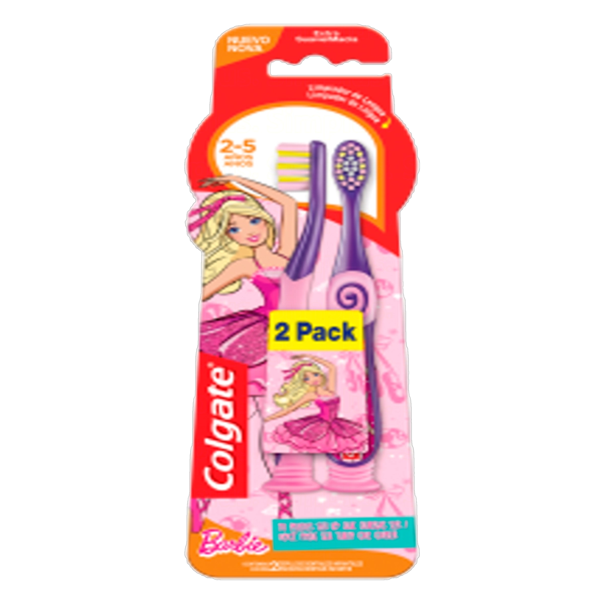 Escova Dental Infantil Extra Suave Barbie Colgate 2 Unidades