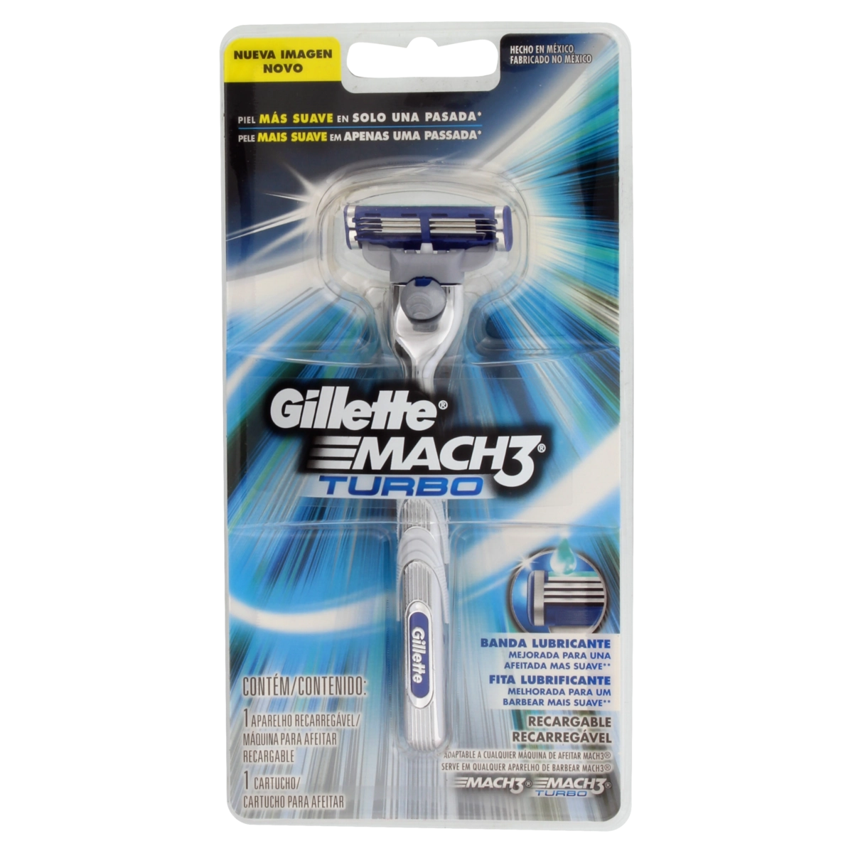 Aparelho Recarregável E Carga Para Barbear Gillette Mach3 Turbo