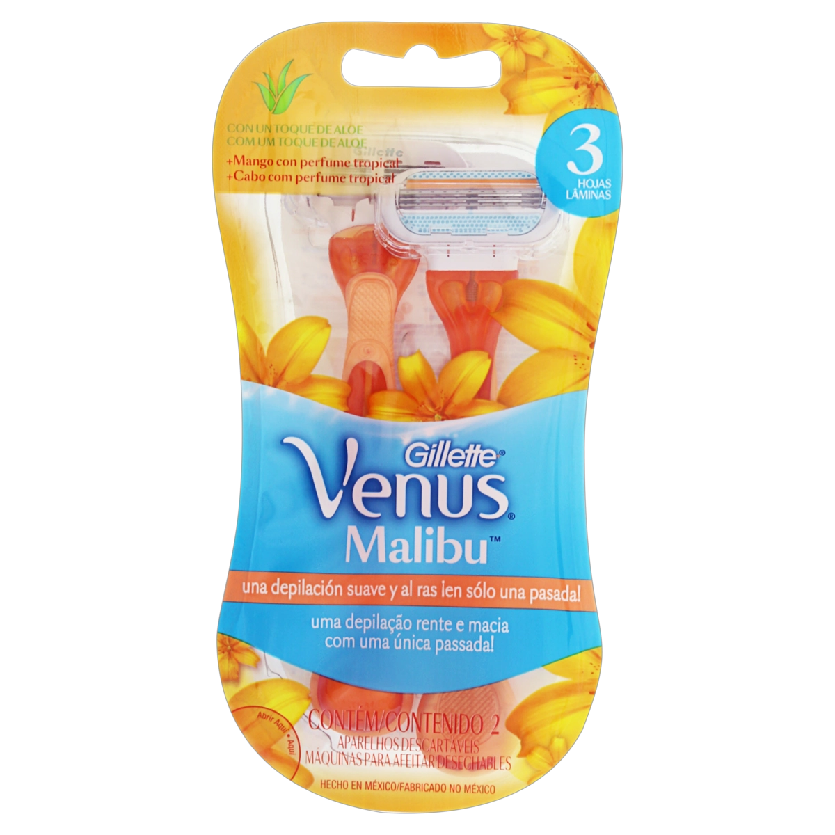 Aparelho Descartável Para Depilar Gillette Venus Malibu 2 Unidades