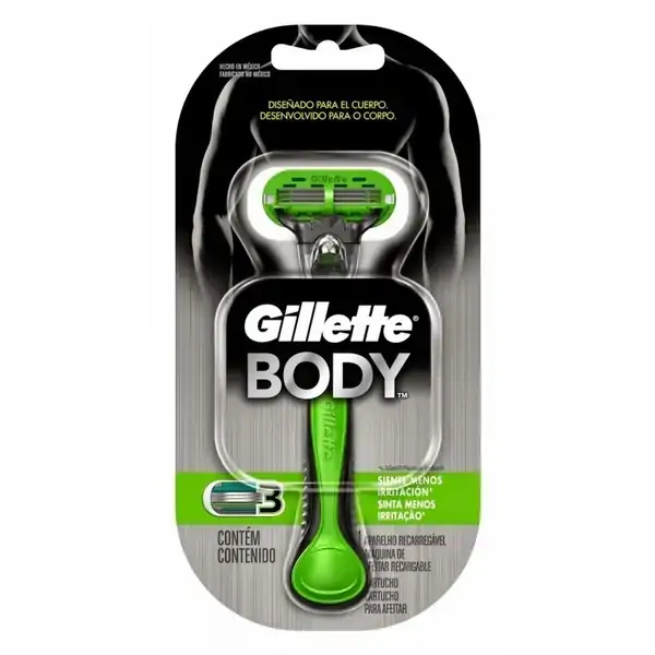 Aparelho Recarregável E Carga Para Barbear Gillette Body