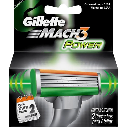 Cartucho Gillette Mach 3 Power 2 Unidades