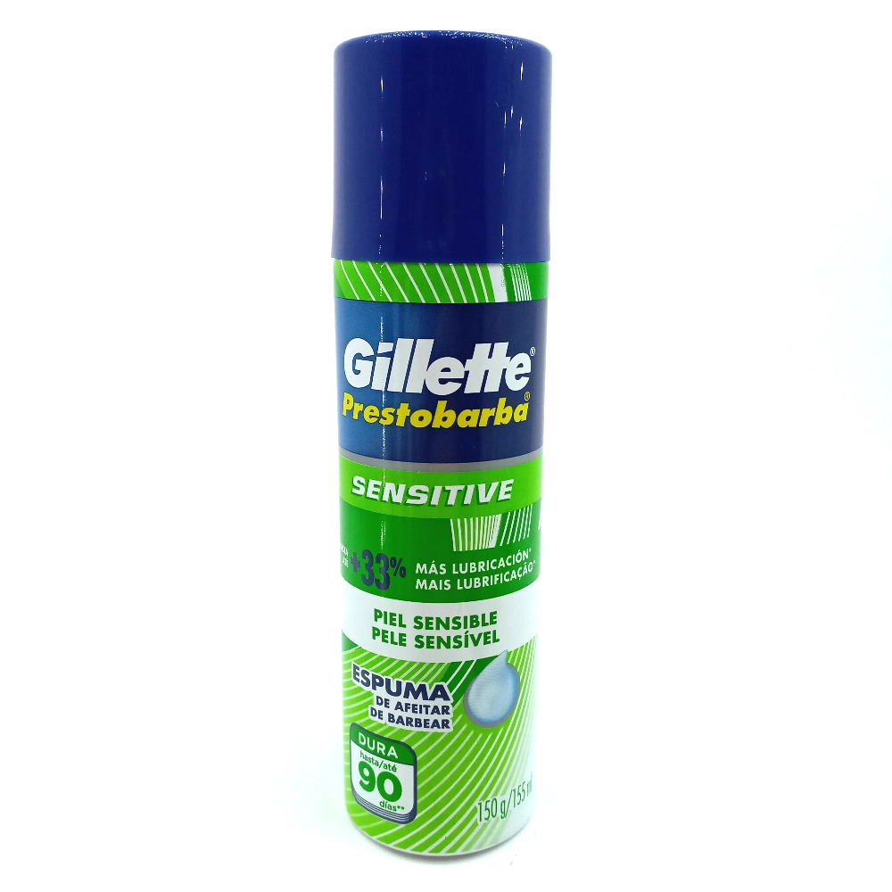 Espuma De Barbear Gillette Prestobarba Sensitive Frasco 150g