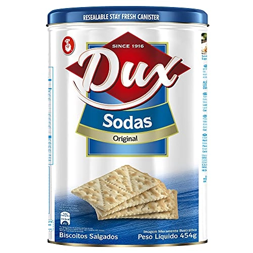Biscoitos Sem Sal Tipo Crackers Aperitivo Sodas Dux 454g