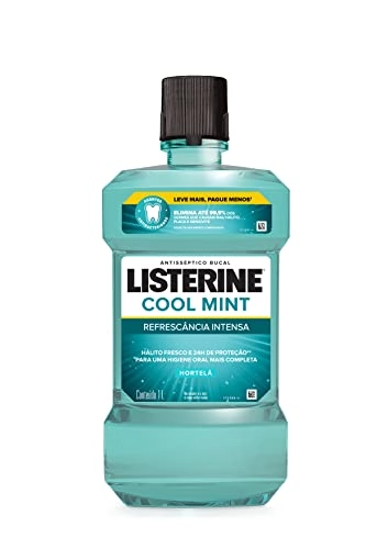 Enxaguante Bucal Antisséptico Hortelã Listerine Cool Mint Frasco 1l Leve Mais Pague Menos