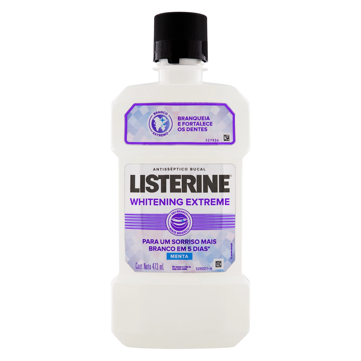 Enxaguante Bucal Antisséptico Menta Listerine Whitening Extreme Frasco 473ml