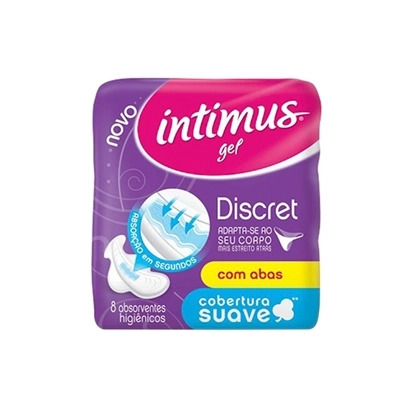 Absorvente Intimus Gel Discret Suave Com Abas 8unidade