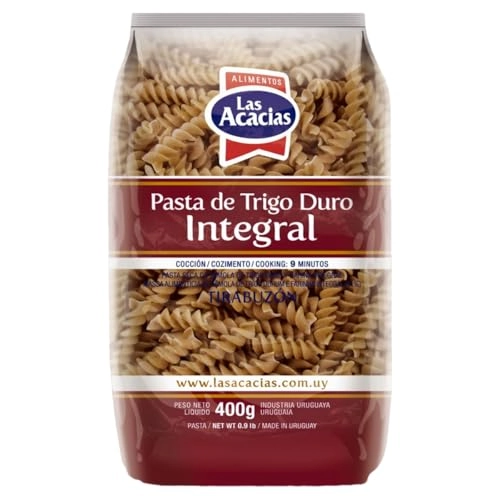 Macarrão De Sêmola De Trigo Durum Integral Fusilli Las Acacias Pacote 400g