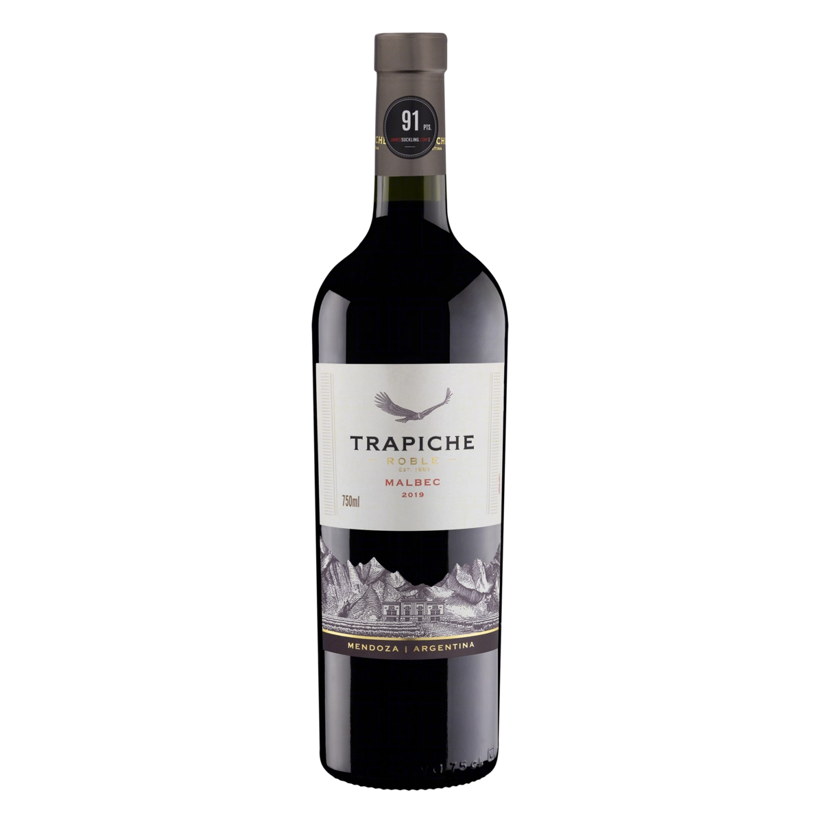 Vinho Argentino Tinto Seco Roble Trapiche Malbec Mendoza Garrafa 750ml