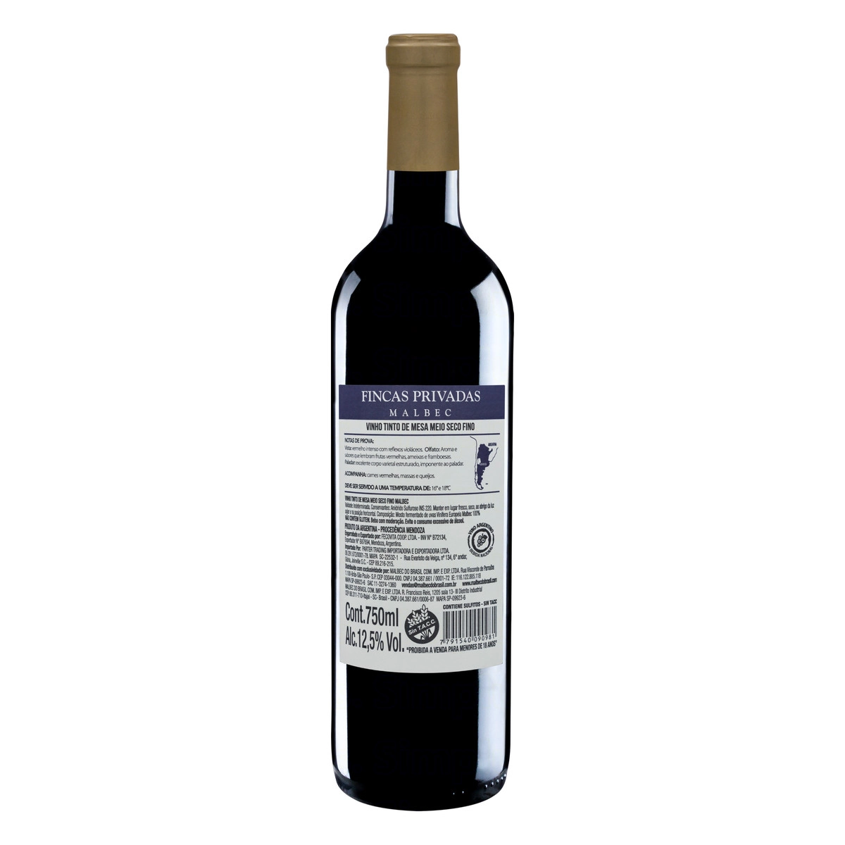 Vinho Fincas Privadas Malbec