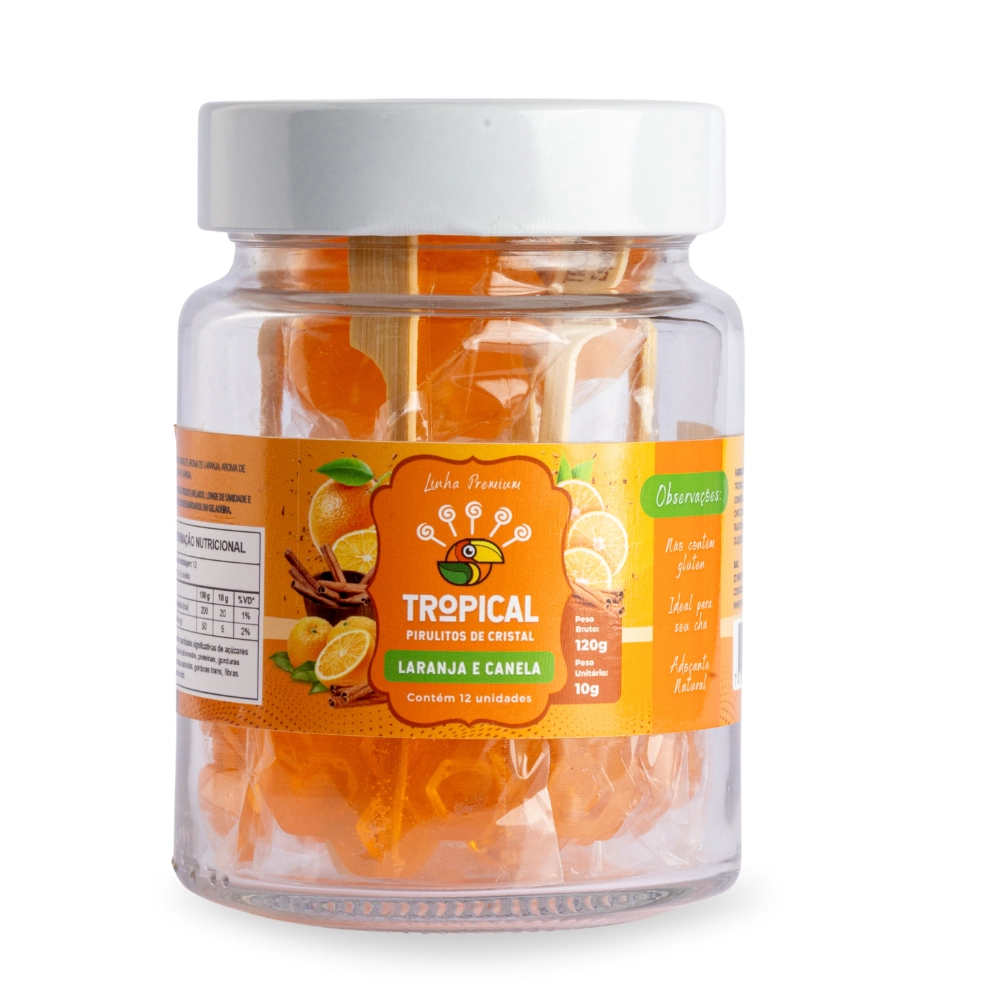Pirulito Tropical P/drinks Cristal Erva Doce Pote C/12