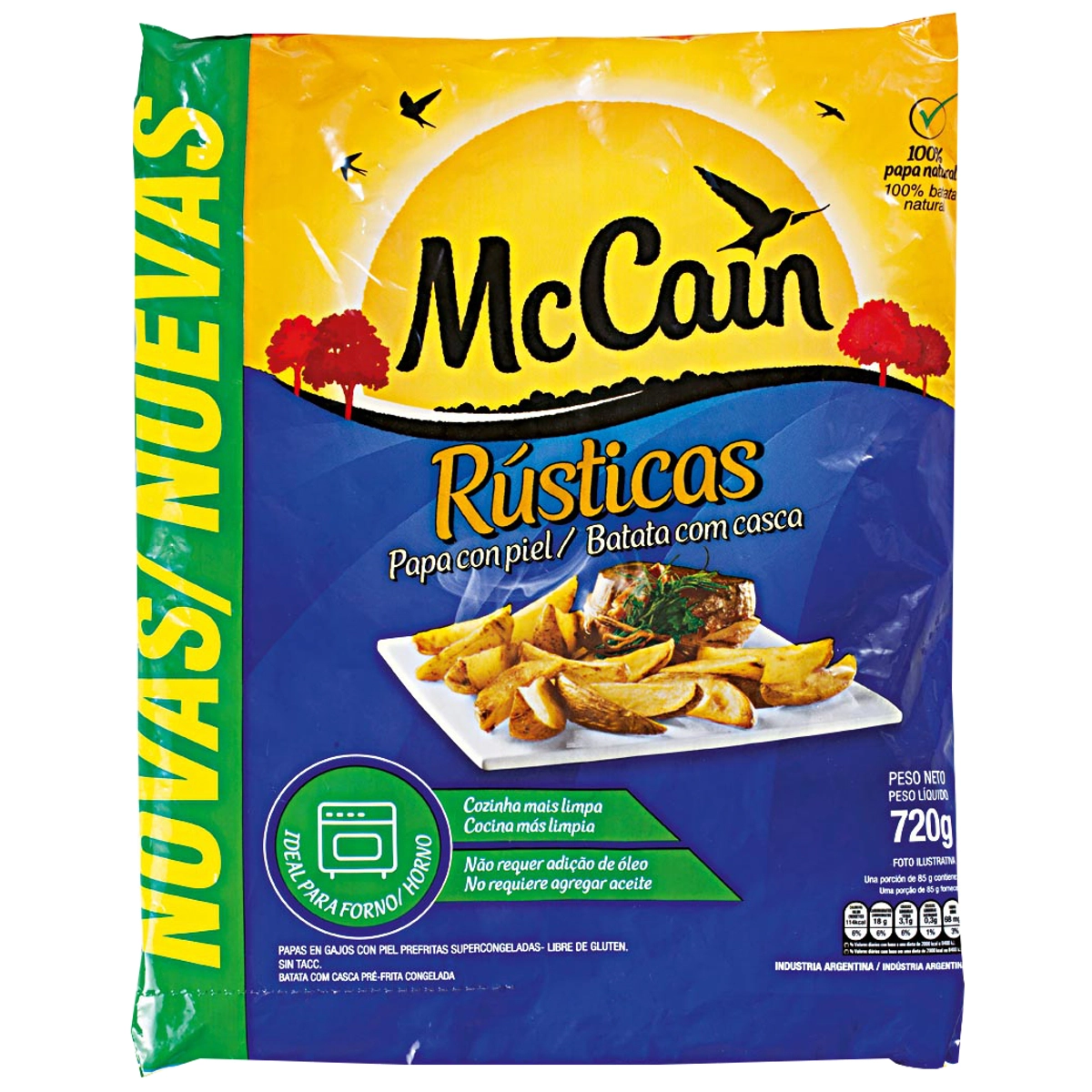 Batata Pré Frita Rústica Congelada Mccain Pacote 720g