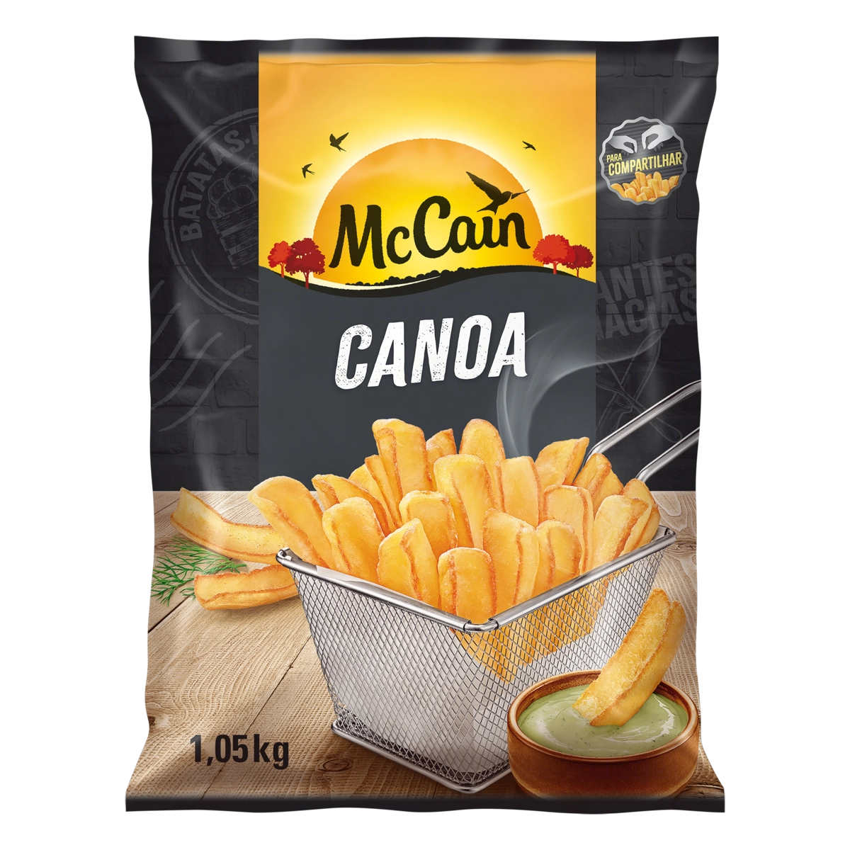 Batata Pré Frita Canoa Congelada Mccain Pacote 1,05kg